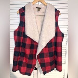 Bit & Bridle Plaid Vest Sz Xl